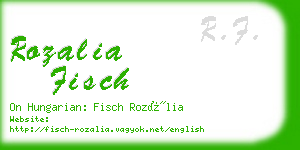 rozalia fisch business card